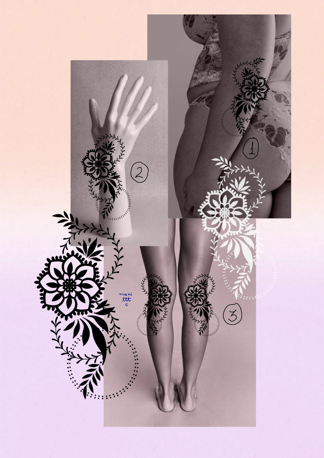 Tattoo placement suggestion for ‘Henna Inspired’ designs